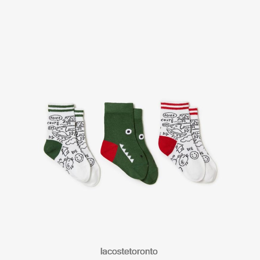 White/Green/Navy Blue
