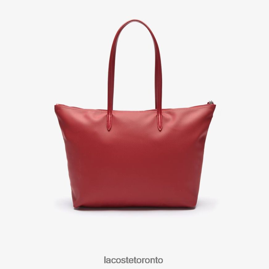 Bags  Leather Goods Lacoste L1212 Concept Zip Tote Bag Alizarine Women Z60BPR2825