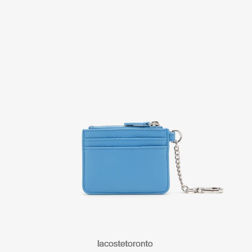 Bags  Leather Goods Lacoste Snap Hook Grained Leather Card Holder Argentine Women Z60BPR2811