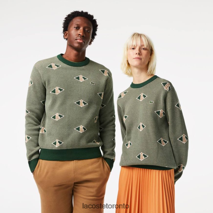 Green/Beige/White
