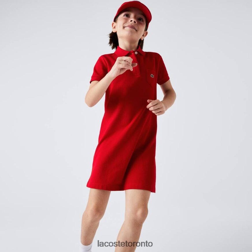 Clothing Lacoste Cotton Polo Dress Red Kids Z60BPR3290
