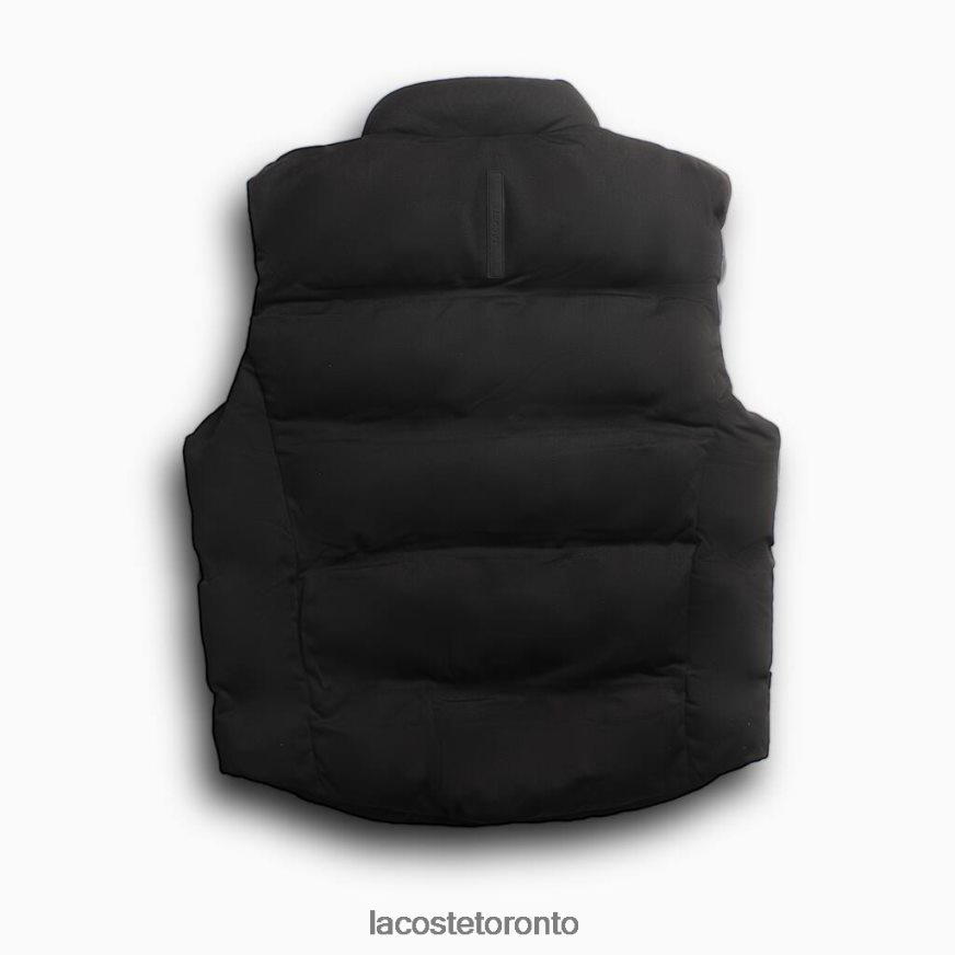 Clothing Lacoste Fold Away Hood Vest Black Men Z60BPR1259