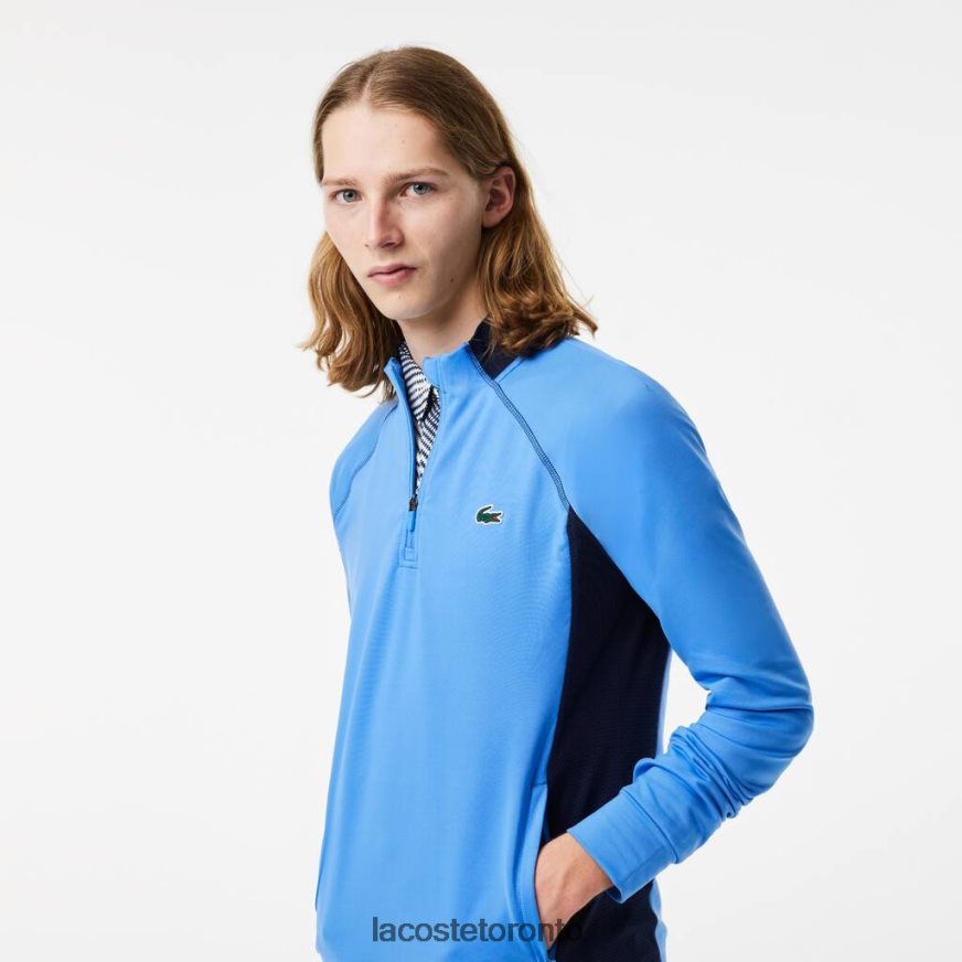 Clothing Lacoste Golf Sweatshirt with Inset Crew Neck Blue/Navy Blue Men Z60BPR314
