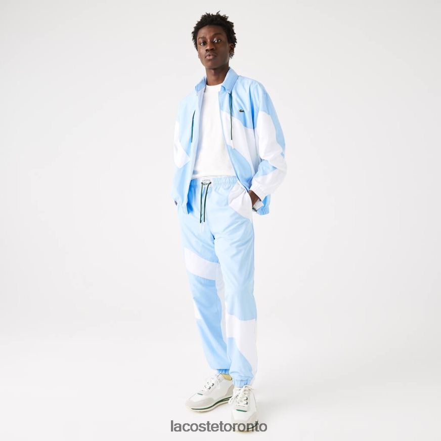 Clothing Lacoste Heritage Graphic Track Pants Blue/White Men Z60BPR1071