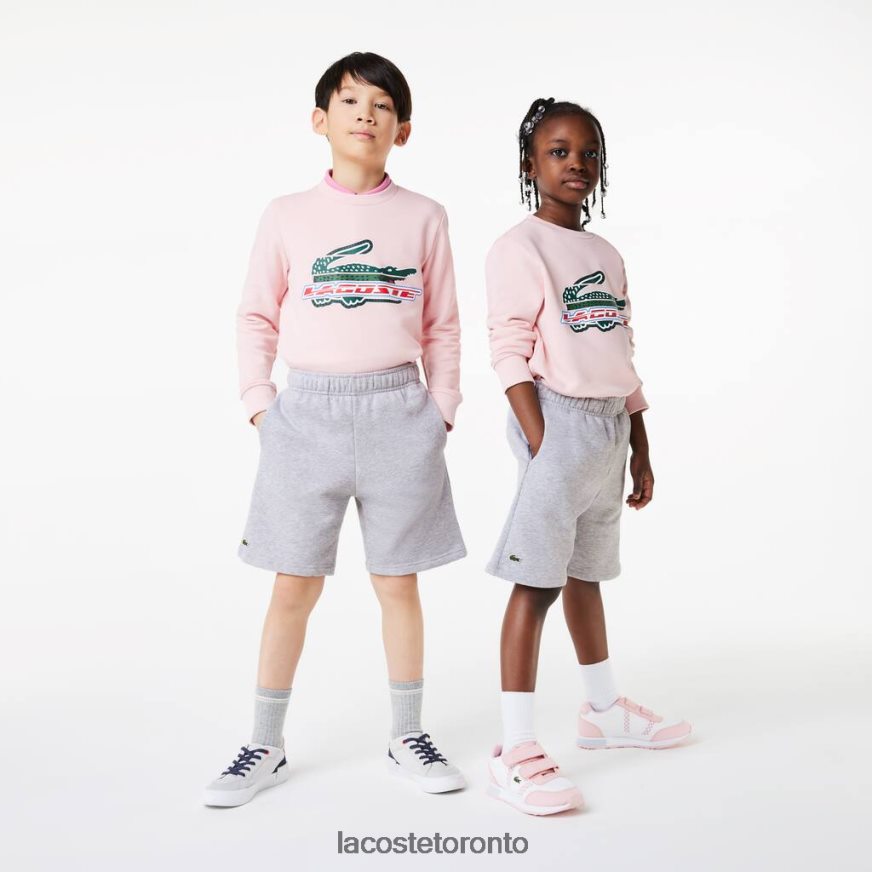 Clothing Lacoste Organic Brushed Cotton Fleece Shorts Grey Chine Kids Z60BPR3101