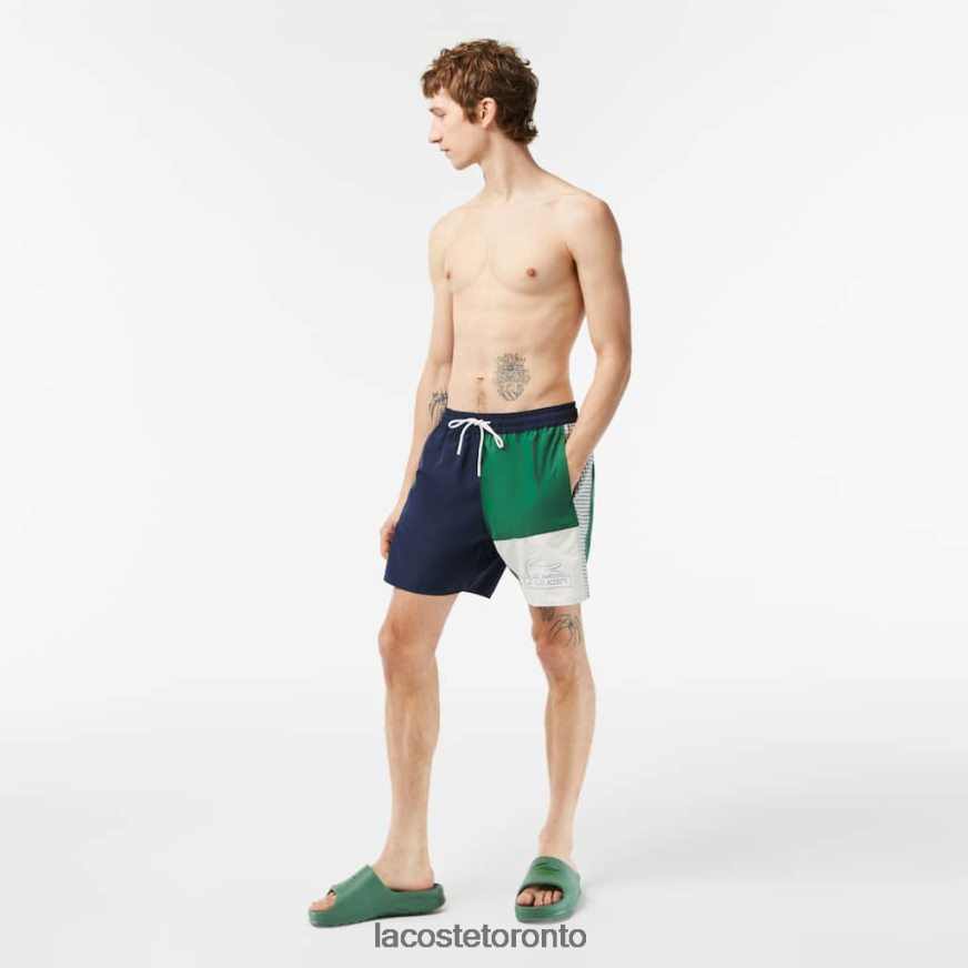 Navy Blue/Green/White