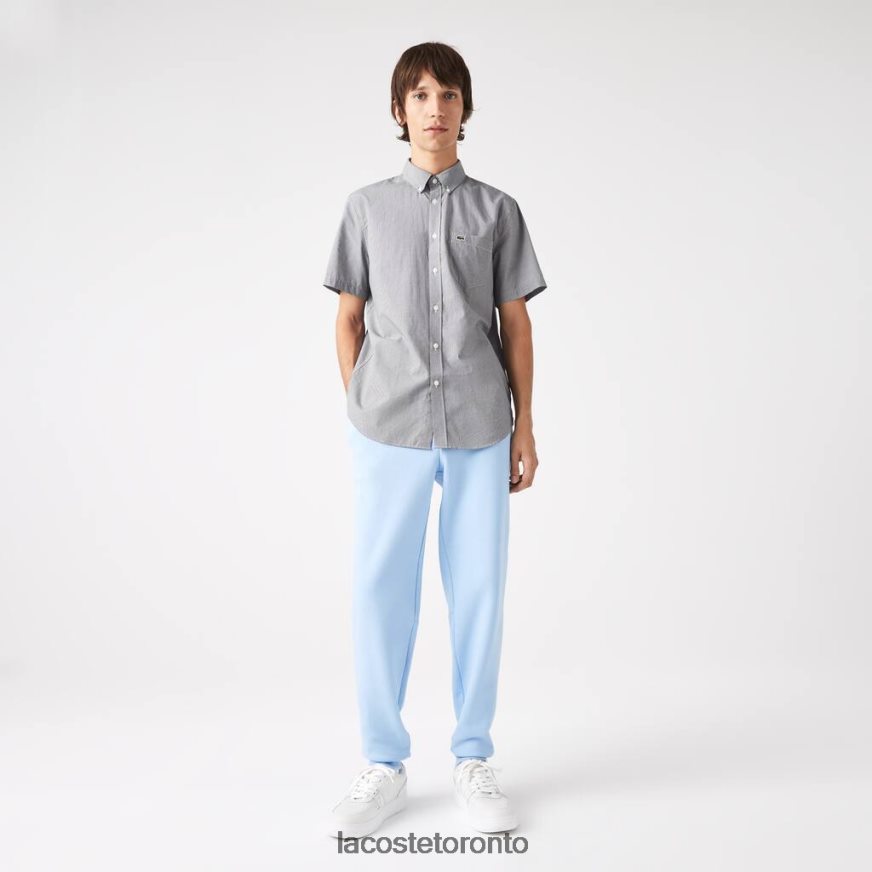 Clothing Lacoste Regular Fit Gingham Check Shirt White/Navy Blue Men Z60BPR1552