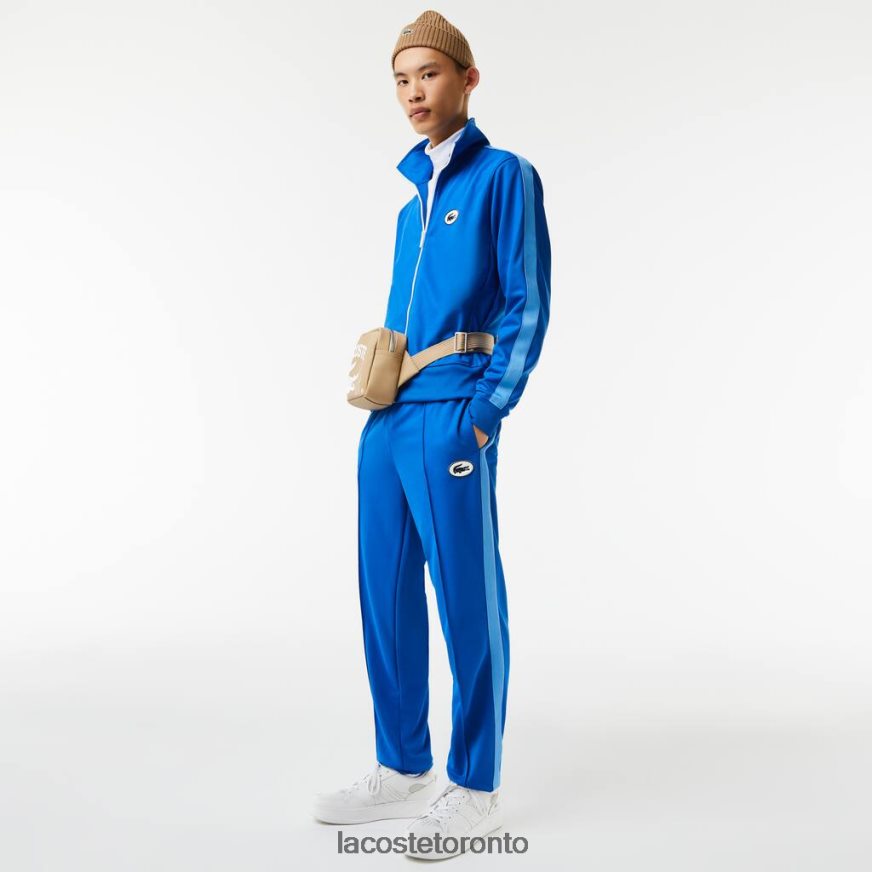 Clothing Lacoste Regular Fit High-Neck Pique Zip Sweatshirt Blue Men Z60BPR1017