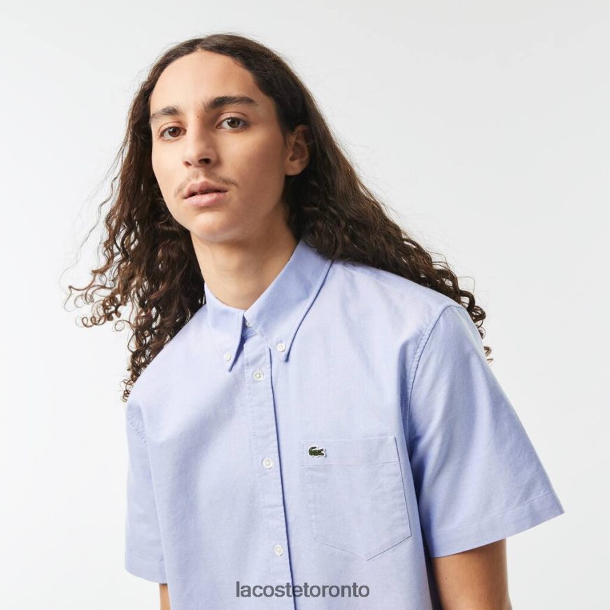 Clothing Lacoste Regular Fit Oxford Cotton Shirt Blue Men Z60BPR1527