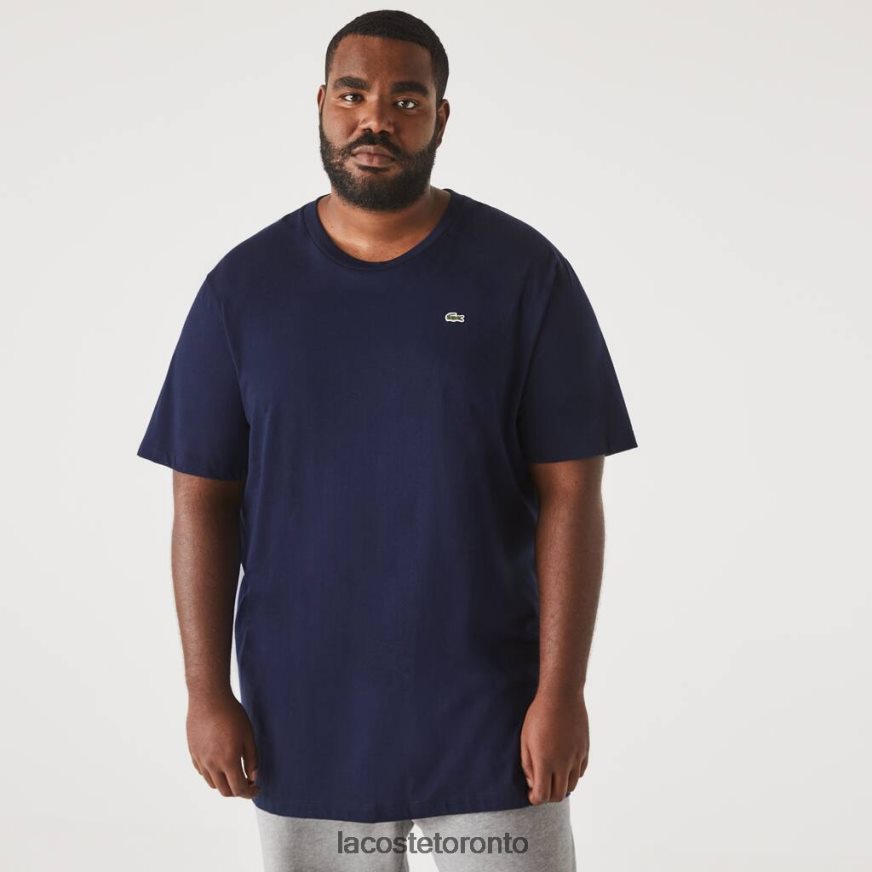 Clothing Lacoste Regular Fit Pima Cotton Jersey T-Shirt Navy Blue Men Z60BPR653