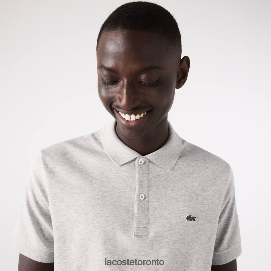 Clothing Lacoste Regular Fit Pima Cotton Polo Grey Chine Men Z60BPR798