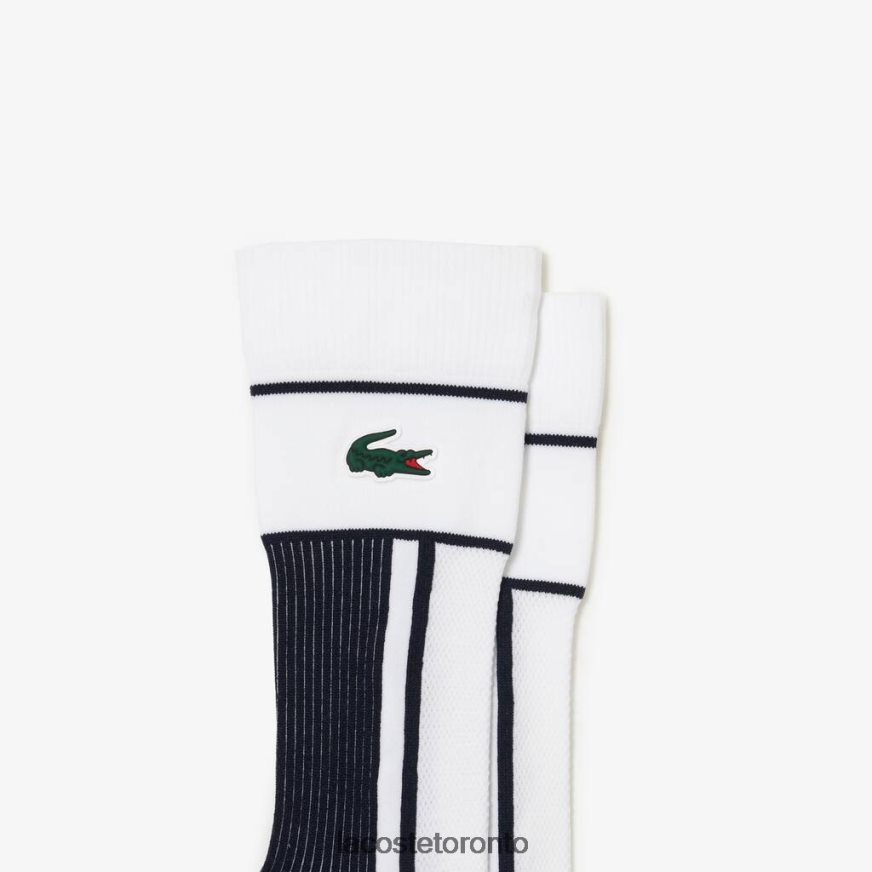 Clothing Lacoste SPORT Jersey Socks White/Blue Unisex Z60BPR517