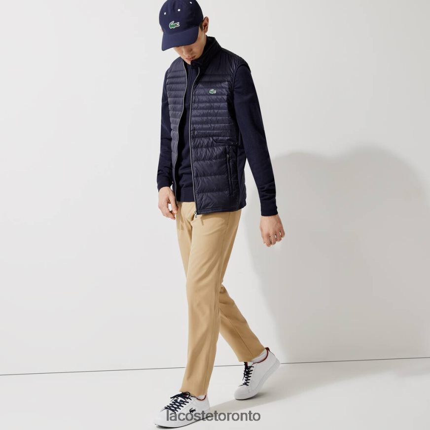 Clothing Lacoste SPORT Lightweight Water-Resistant Quilted Golf Vest Navy Blue Men Z60BPR1309