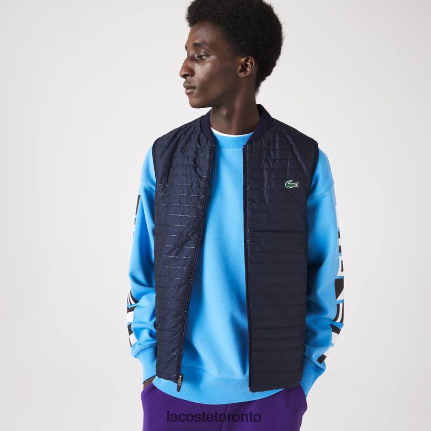 Clothing Lacoste SPORT Padded Reversible Vest Purple/Navy Blue Men Z60BPR386