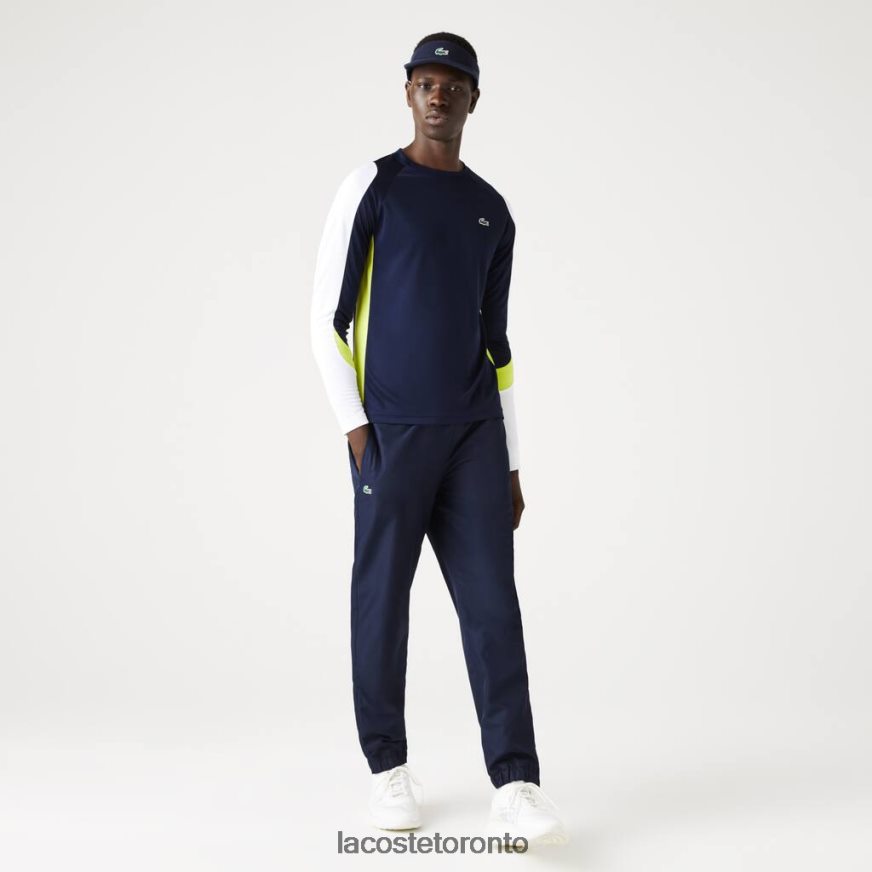 Clothing Lacoste SPORT Tennis T-Shirt Navy Blue/White/Yellow Men Z60BPR754