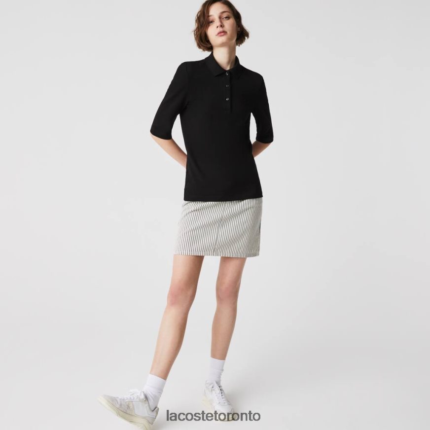 Clothing Lacoste Slim Fit Supple Cotton Polo Black Women Z60BPR2515