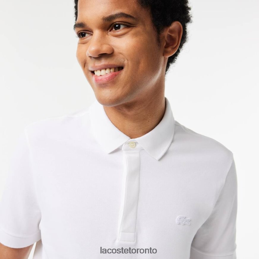 Clothing Lacoste Smart Paris Stretch Cotton Pique Polo White Men Z60BPR80