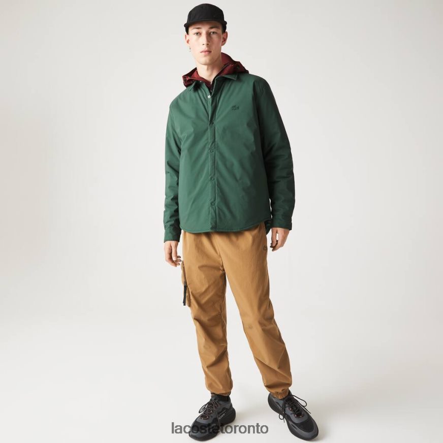 Clothing Lacoste Water-Resistant Overshirt Green Men Z60BPR1570