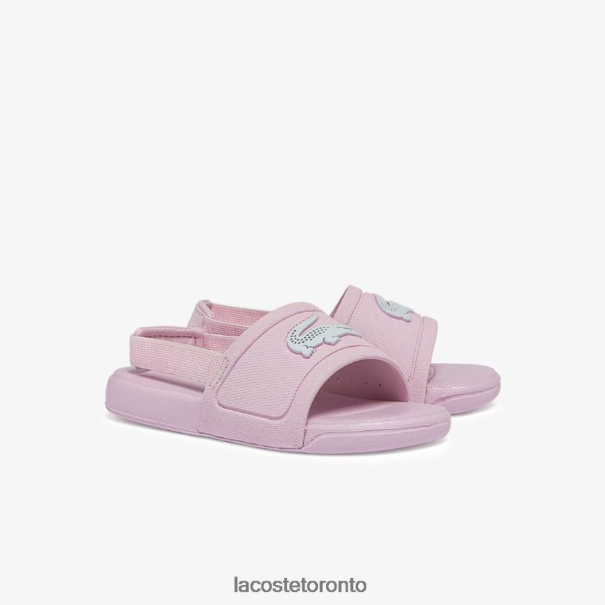 Shoes Lacoste L30 Synthetic Slides Light Pink  White Kids Z60BPR2967