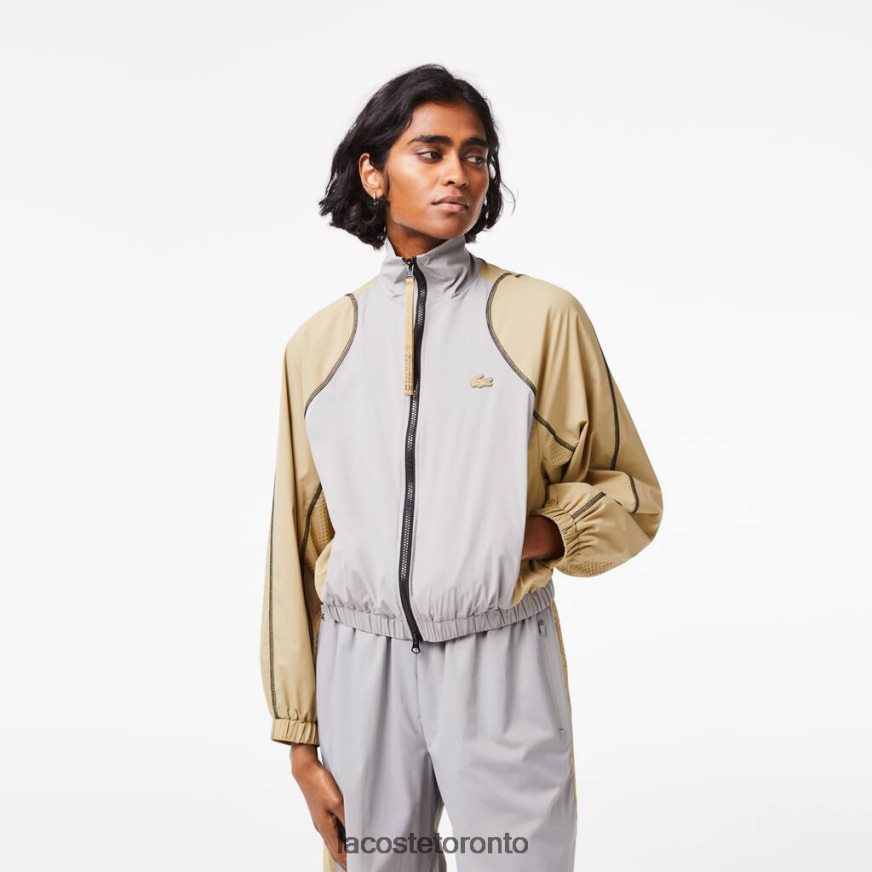 Clothing Lacoste Oversized Two Tone Jacket Grey/Beige Women Z60BPR2431