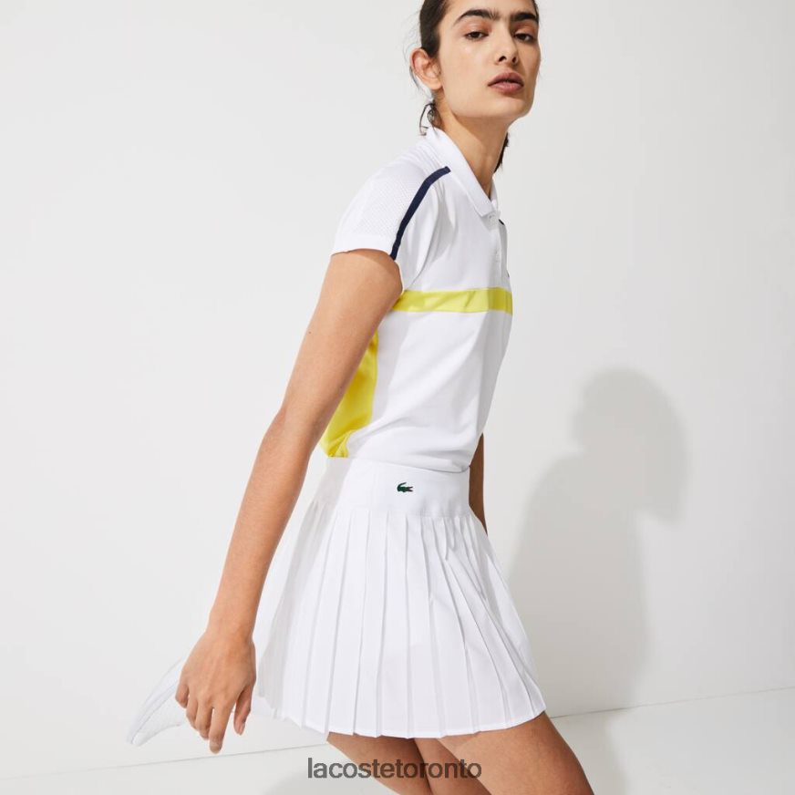Clothing Lacoste SPORT Tennis Technical Mesh Pleated Skirt White Women Z60BPR2612