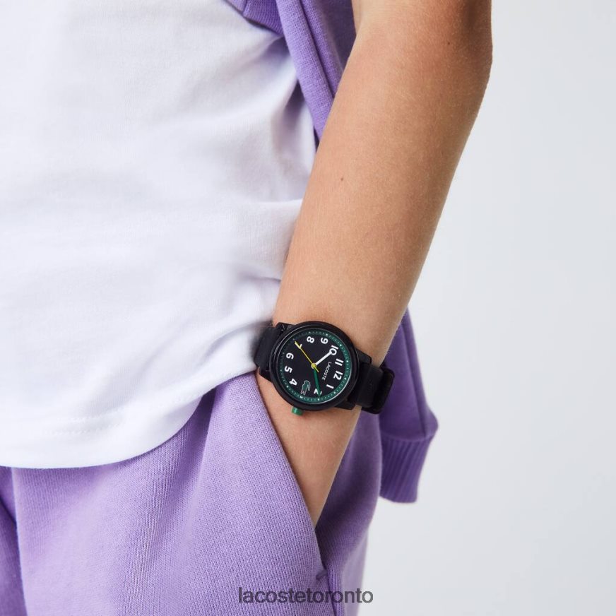 Accessories Lacoste 12.12 Black Silicone Strap Watch Black Kids Z60BPR3112