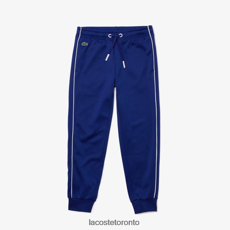 Clothing Lacoste Heritage Fleece Jogging Pants Blue/White Kids Z60BPR3228