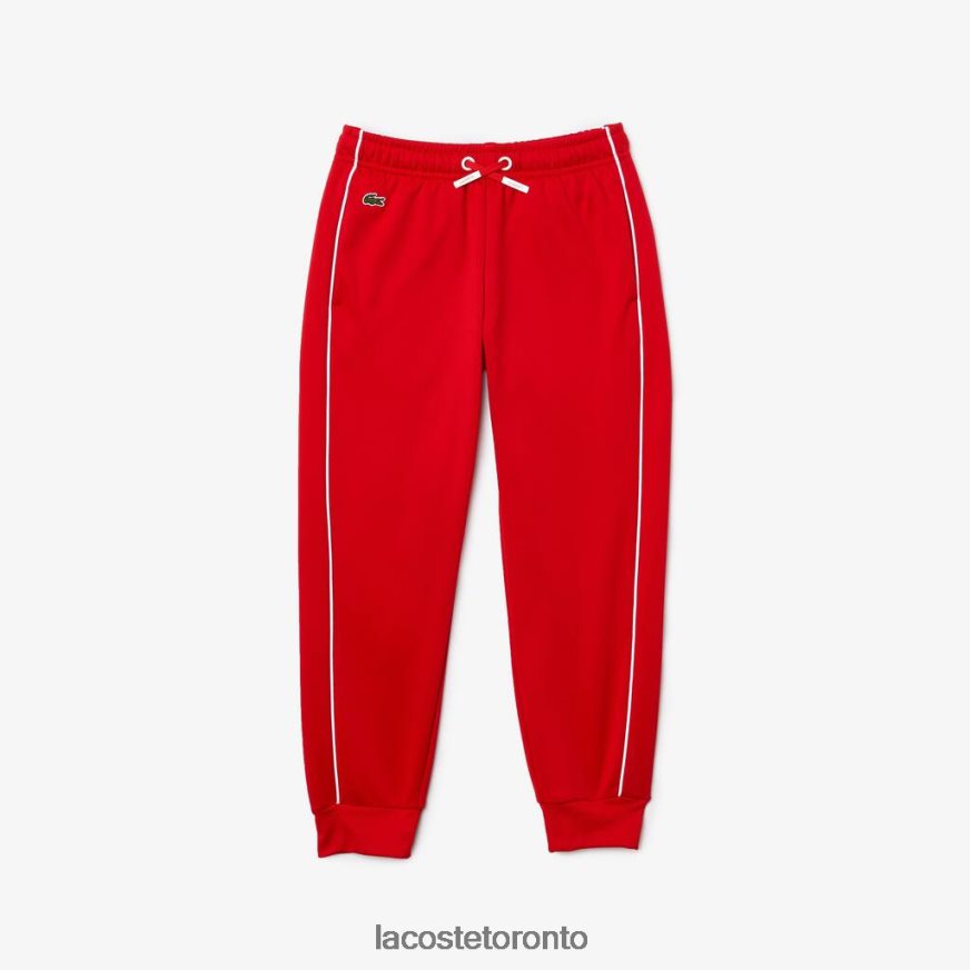 Clothing Lacoste Heritage Fleece Jogging Pants Red/White Kids Z60BPR3229