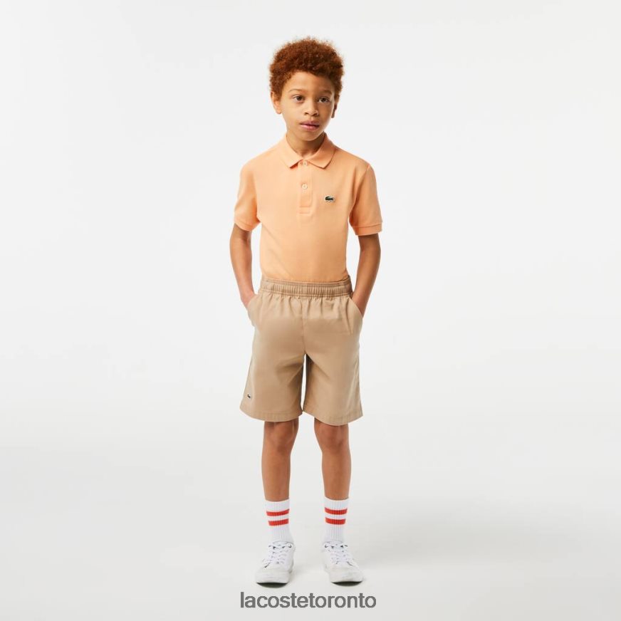 Clothing Lacoste Lightweight Cotton Gabardine Bermuda Shorts Beige Kids Z60BPR3107
