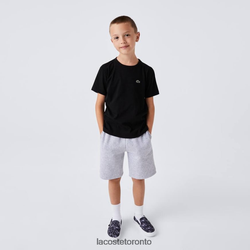 Clothing Lacoste SPORT Breathable Cotton Blend T-Shirt Black Kids Z60BPR3028