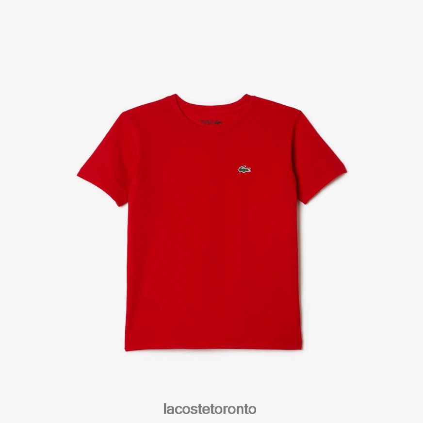 Clothing Lacoste SPORT Breathable Cotton Blend T-Shirt Red Kids Z60BPR3025