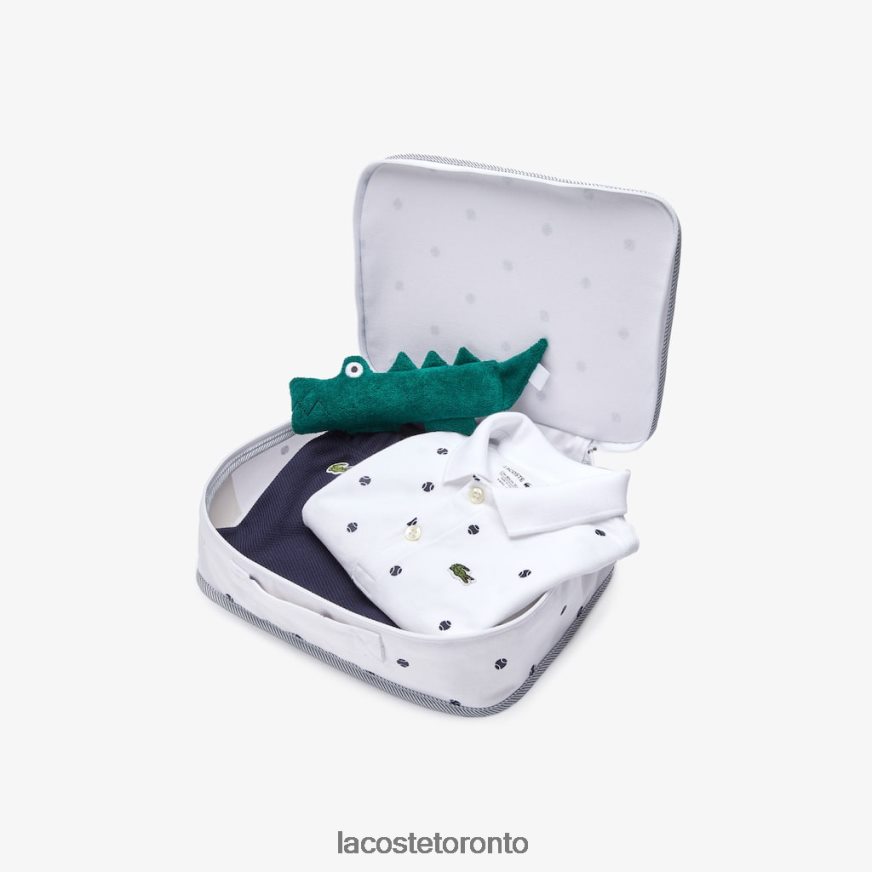 Clothing Lacoste Toy And Organic Cotton Pajamas Box Set Navy Blue/White Kids Z60BPR2984