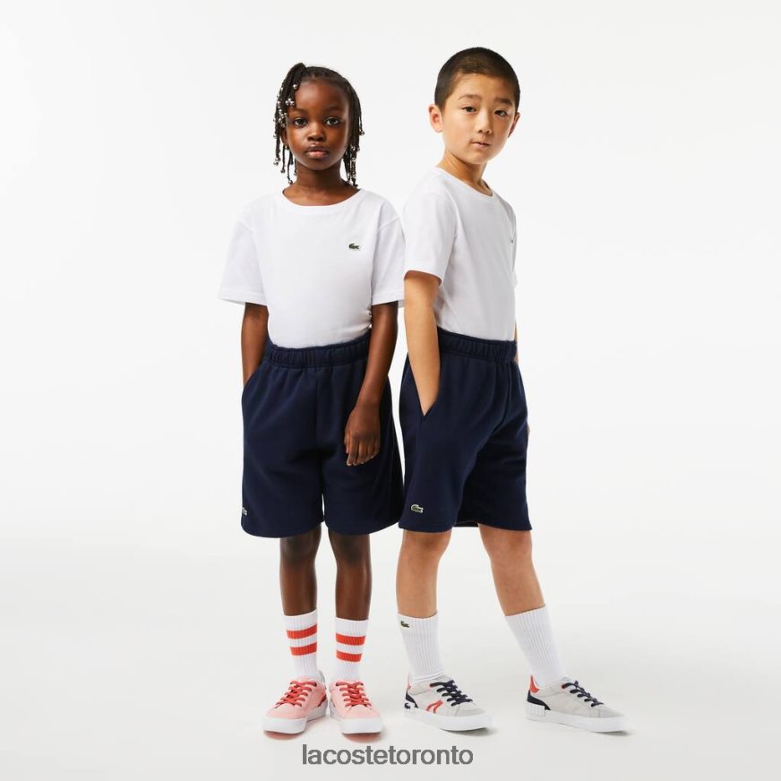 Clothing Lacoste Organic Brushed Cotton Fleece Shorts Navy Blue Kids Z60BPR3100