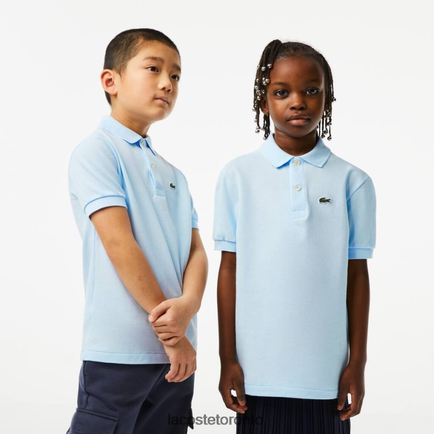 Clothing Lacoste Regular Fit Petit Pique Polo Light Blue Kids Z60BPR3139