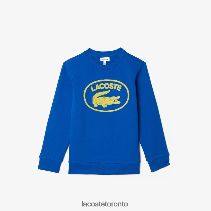 Clothing Lacoste Contrast Branded Colorblock Sweatshirt Blue Kids Z60BPR3241