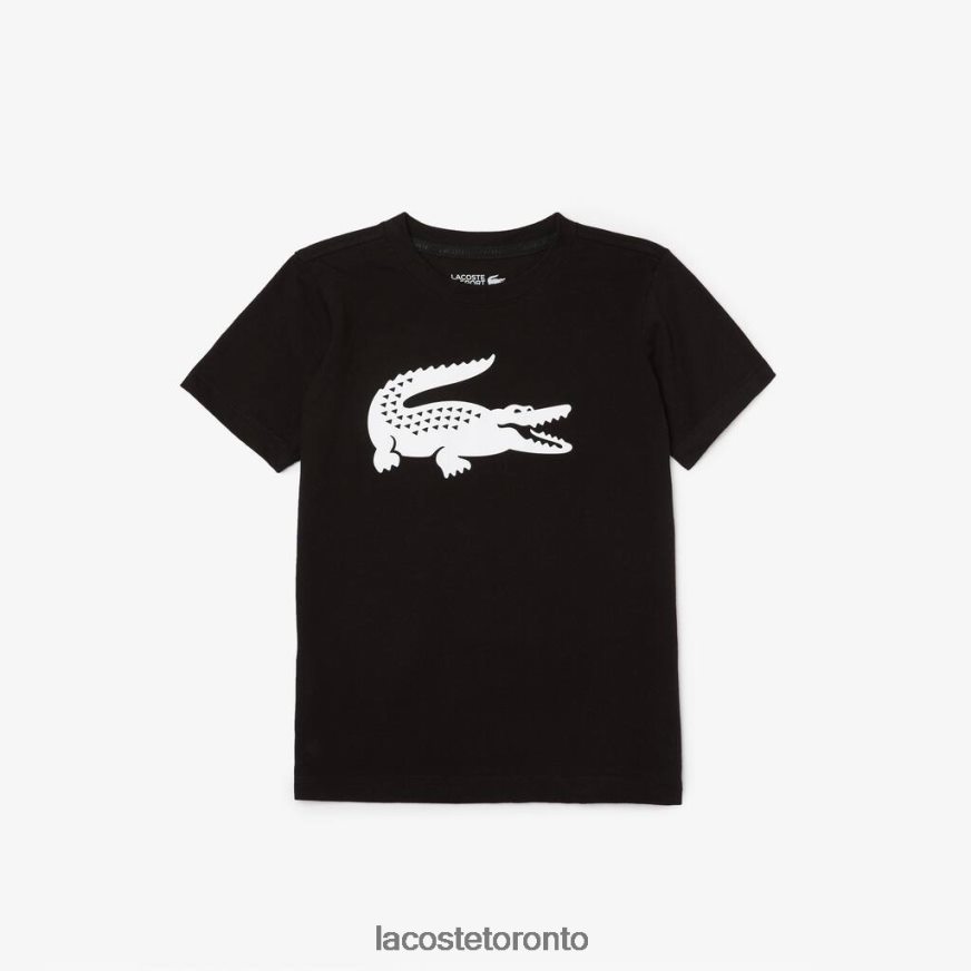 Clothing Lacoste SPORT Tennis Technical Jersey Oversized Croc T-Shirt Black/White Kids Z60BPR3020