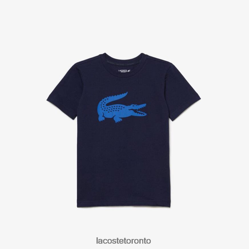 Clothing Lacoste SPORT Tennis Technical Jersey Oversized Croc T-Shirt Navy Blue/Blue Kids Z60BPR3023