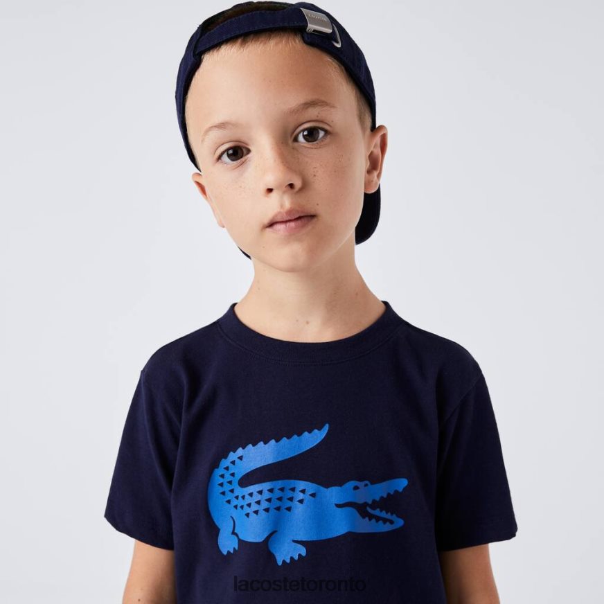 Clothing Lacoste SPORT Tennis Technical Jersey Oversized Croc T-Shirt Navy Blue/Blue Kids Z60BPR3121