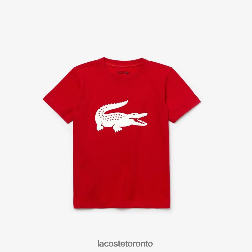Clothing Lacoste SPORT Tennis Technical Jersey Oversized Croc T-Shirt Red/White Kids Z60BPR3021