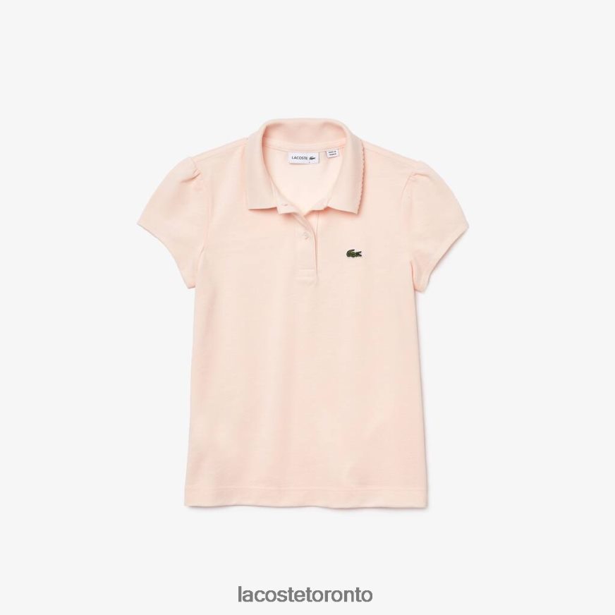 Clothing Lacoste Scalloped Collar Mini Pique Polo Light Pink Kids Z60BPR3127