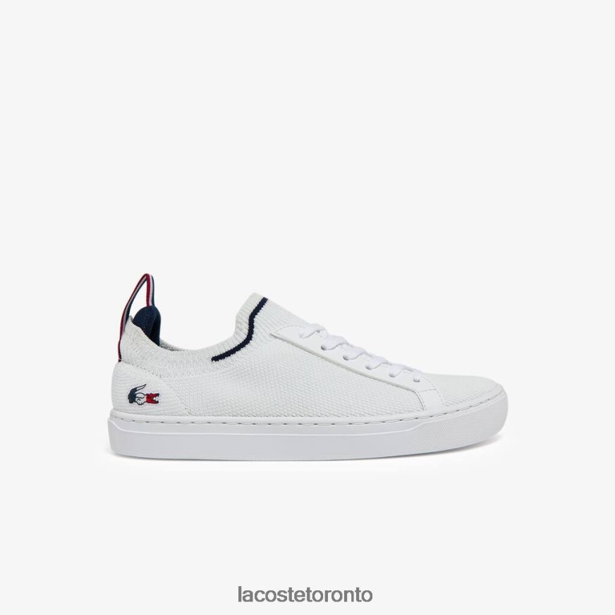 Shoes Lacoste La Piquee Textile Tricolor Sneakers White, Navy & Red Kids Z60BPR3317