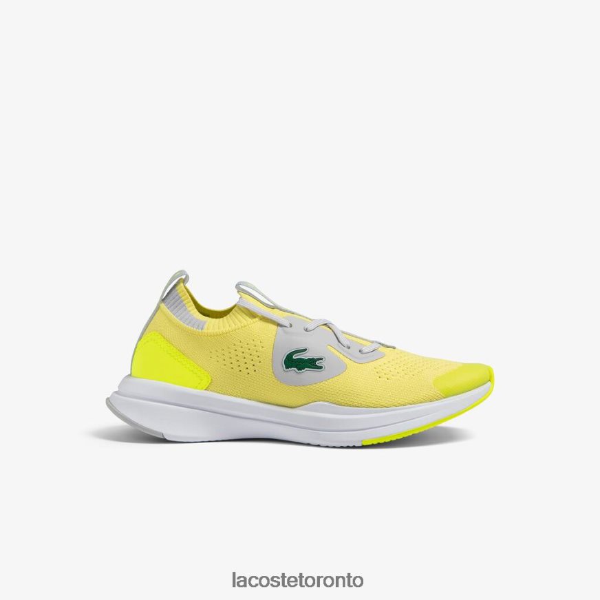 Shoes Lacoste Run Spin Knit Textile Sneakers Ylw/Lt Gry Kids Z60BPR3313