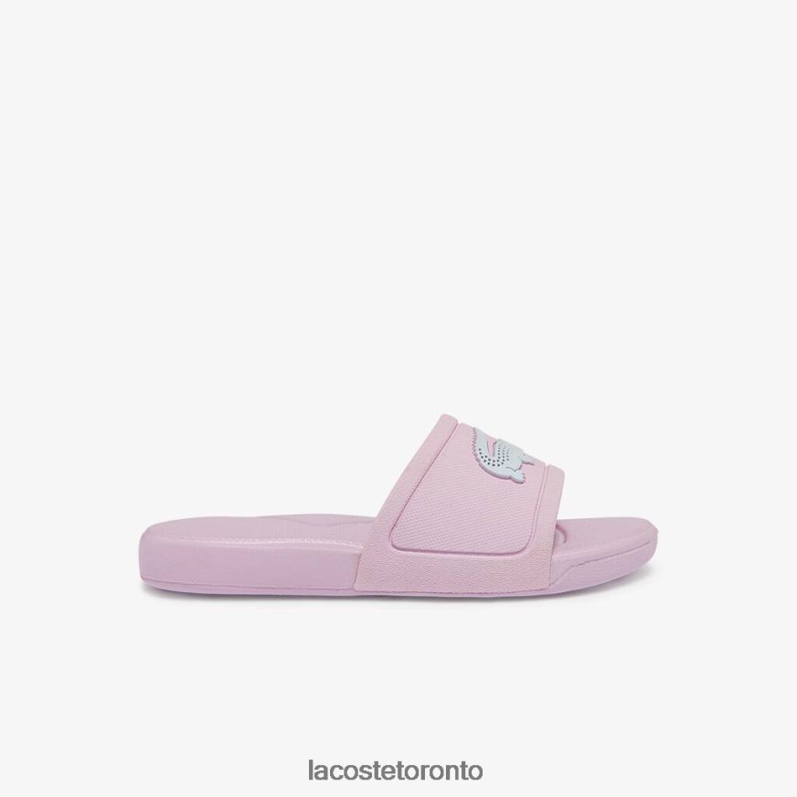 Shoes Lacoste L.30 Synthetic Slides Light Pink & White Kids Z60BPR3233