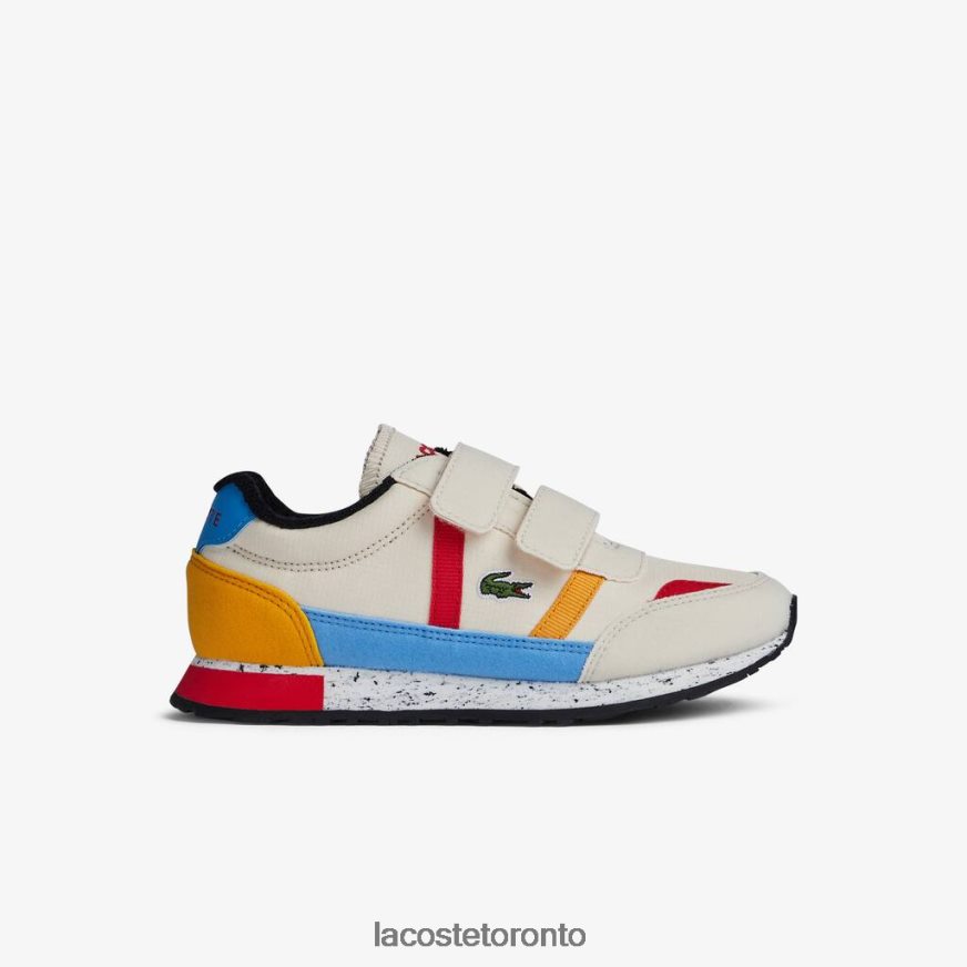 Shoes Lacoste Partner Winter Synthetic Outdoor Shoes Off White & Yellow Kids Z60BPR3306