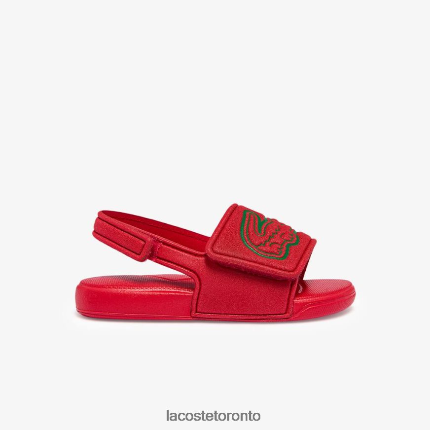Shoes Lacoste L.30 Strap Synthetic Slides Red/Green Kids Z60BPR2971
