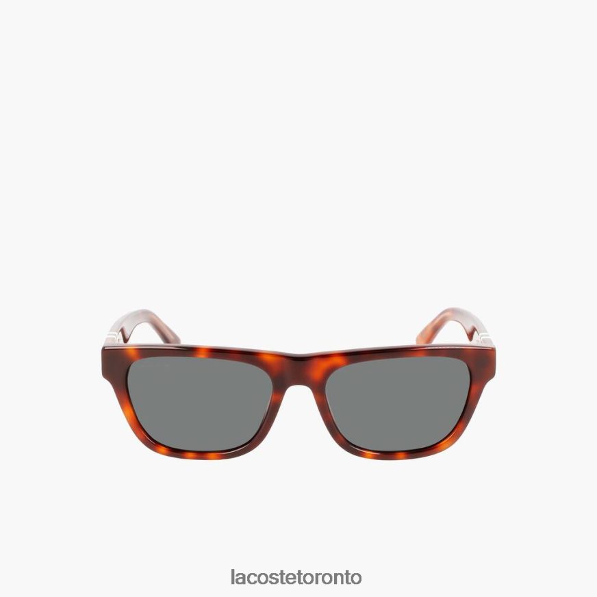 Accessories Lacoste Scale-Style Rectangle Acetate L.12.12 Sunglasses Havana Men Z60BPR2183