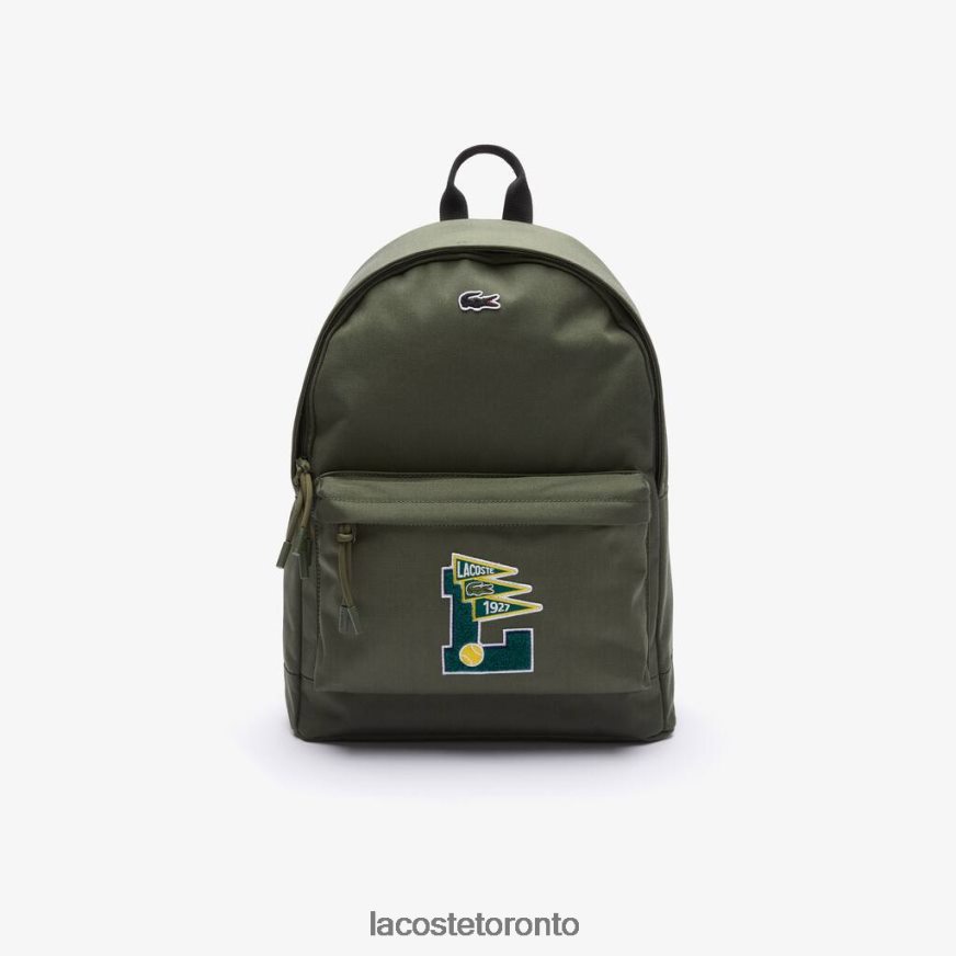 Bags & Leather Goods Lacoste Neocroc Pennants L Badge Canvas Backpack L Patch Baobab Men Z60BPR2070