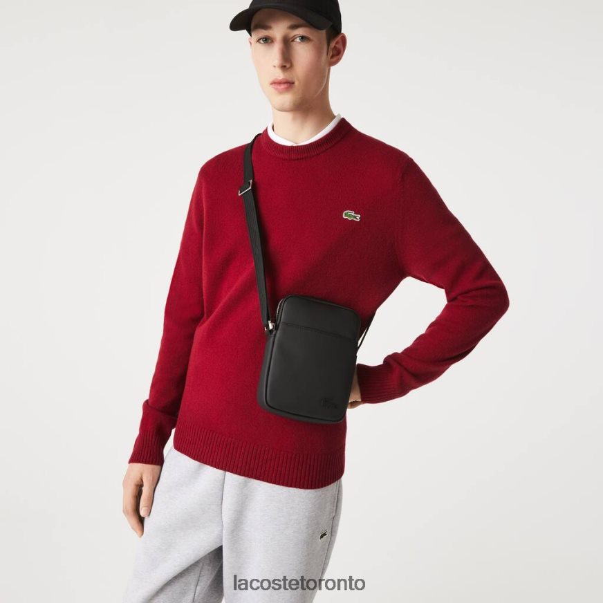 Bags & Leather Goods Lacoste Classic Petit Pique Vertical Zip Bag Black Men Z60BPR2023