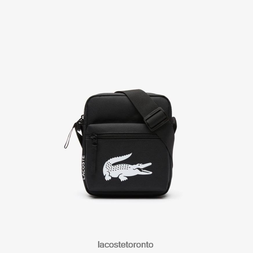 Bags & Leather Goods Lacoste Recycled Fiber Shoulder Bag Black Men Z60BPR1998