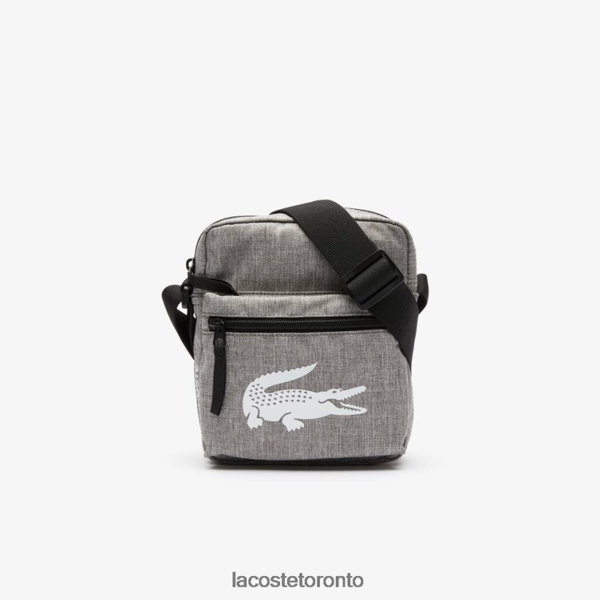 Bags & Leather Goods Lacoste Recycled Fiber Shoulder Bag Gris Chine Men Z60BPR2000